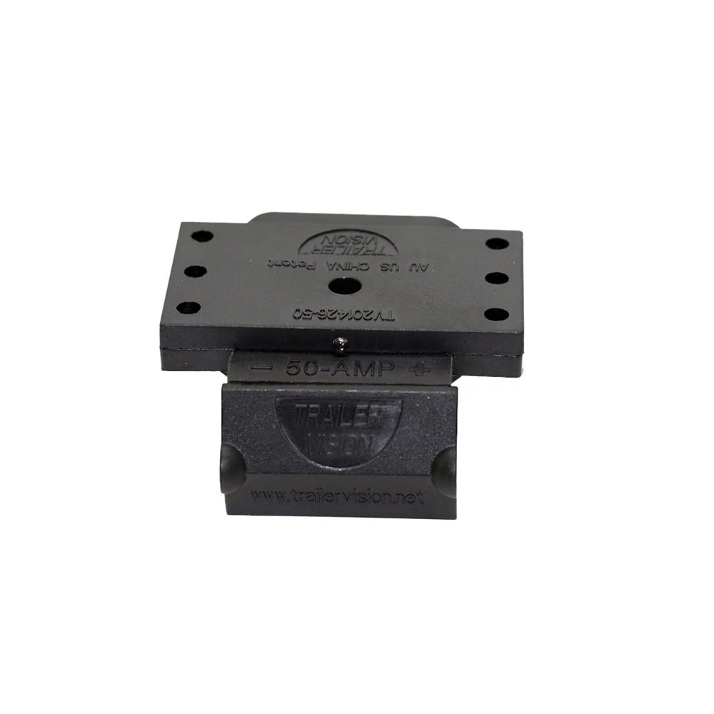 50A Anderson Style Connector Cover Surface Mount with LED (Black) - Image 4