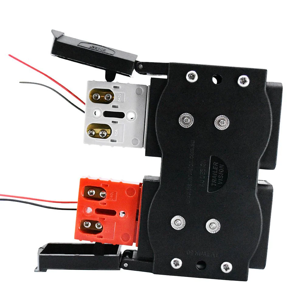 50A Anderson Style Dual Connector Cover with Red & Grey Quick Screw LED Connectors - Image 6