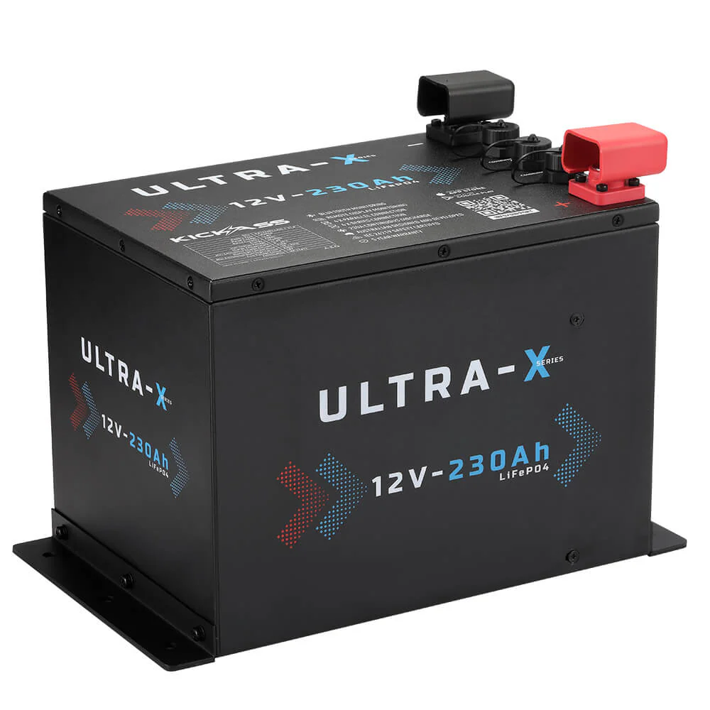 KickAss 12V 230Ah Ultra-X Lithium Compact Deep Cycle Battery Bundle with Wireless Canopy Power System & DCDC Wiring Kit - 230Ah Total Capacity - Image 3