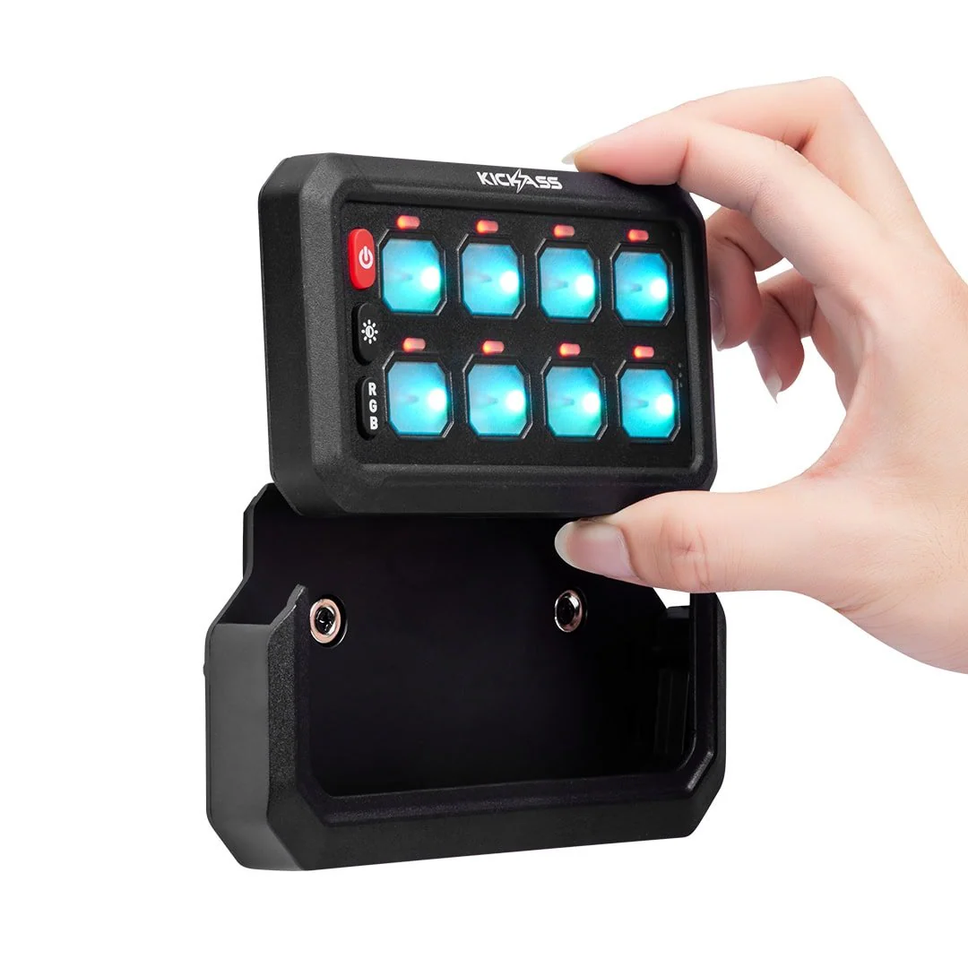 KickAss 12/24V 8 Gang Wireless Switch Panel with Magnetic Charging Cradle - MKII - Image 9