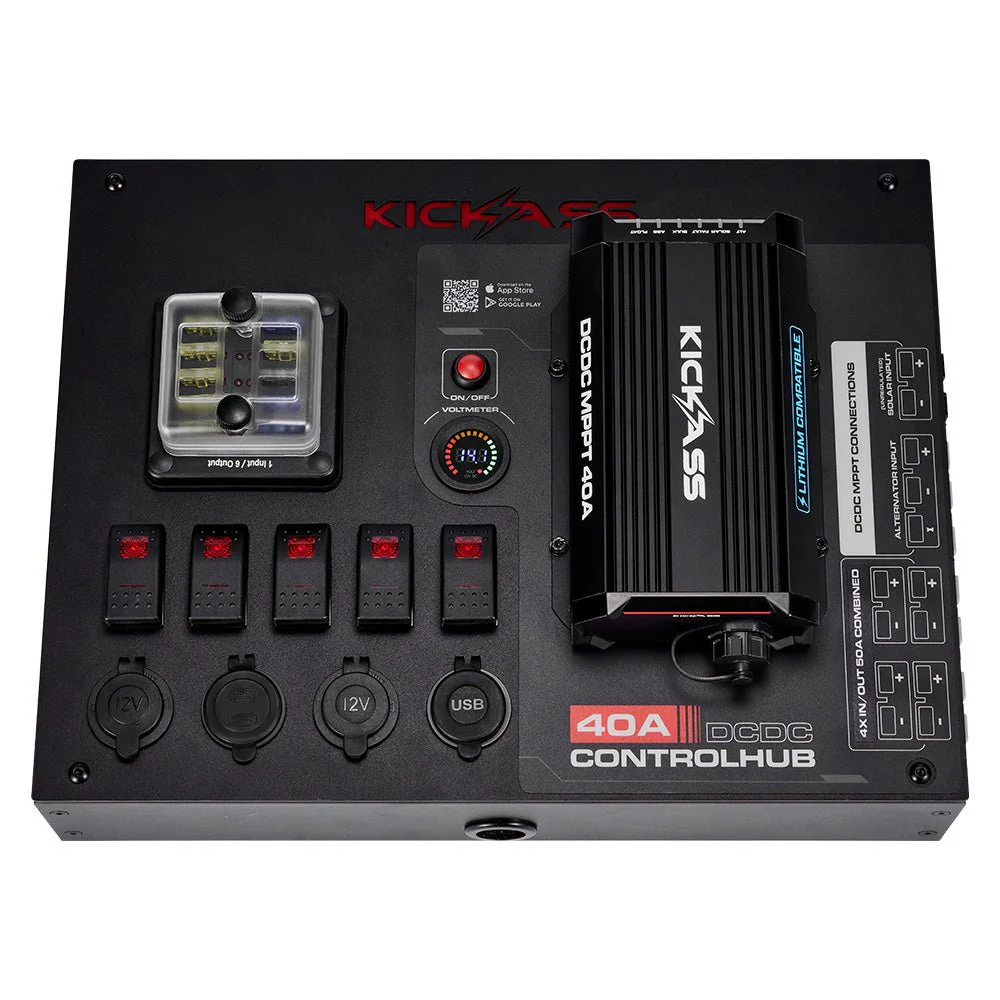 KickAss 12V Control Hub / Panel with Smart 40A DCDC Charger + Integrated Bluetooth - Image 3
