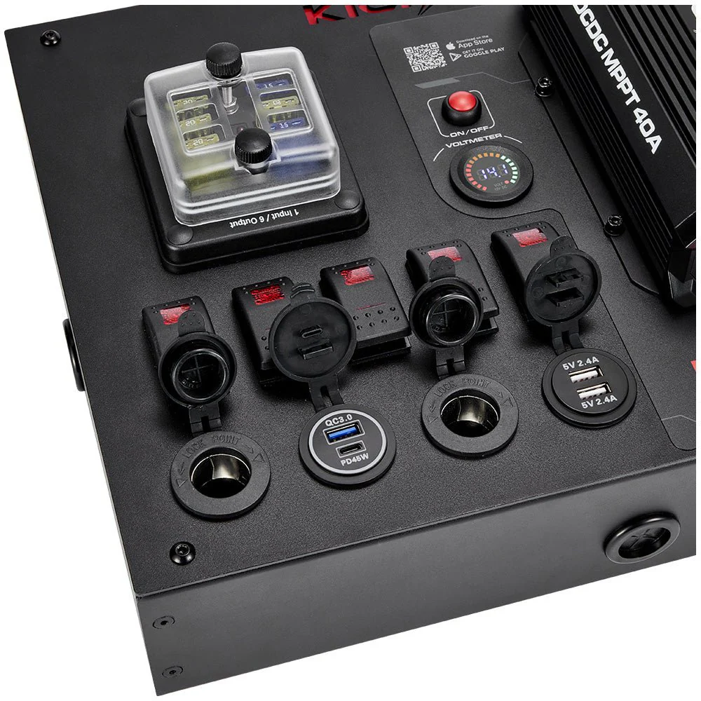 KickAss 12V Control Hub / Panel with Smart 40A DCDC Charger + Integrated Bluetooth - Image 7