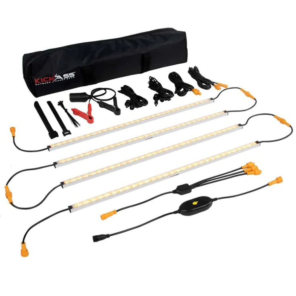 KickAss 12V LED Light Kit + Outdoor Tie-Down Guy Rope LED Lighting Kit Bundle - Image 2