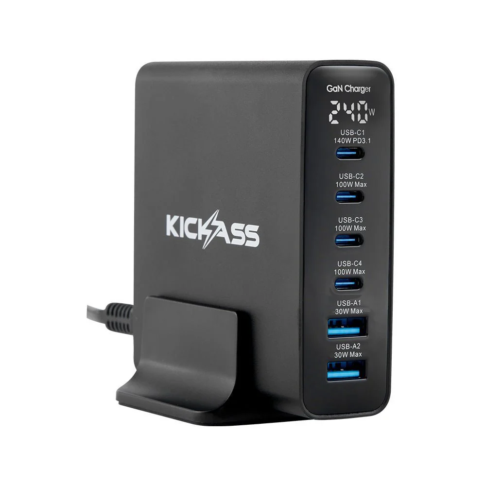 KickAss 240W GaN USB-C Charger + 360 Oscillating Camping Fan Bundle - Image 2