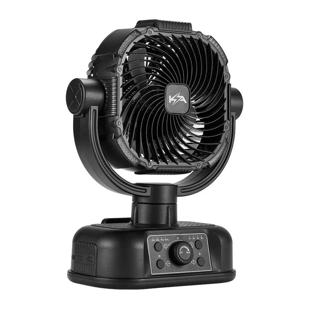 Kickass 360° Oscillating 20,000mAh Camping Fan with Power Bank & Light - Image 9