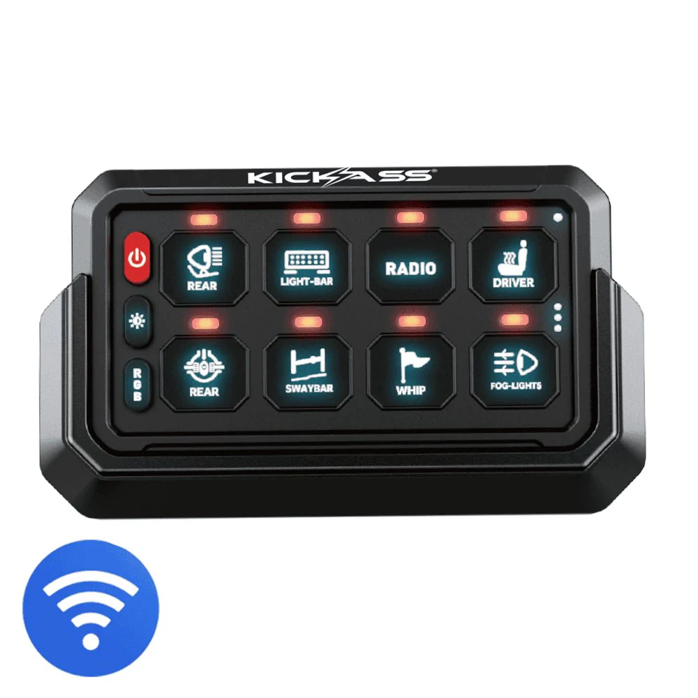 KickAss 12/24V 8 Gang Wireless Switch Panel with Magnetic Charging Cradle - MKII - Image 8