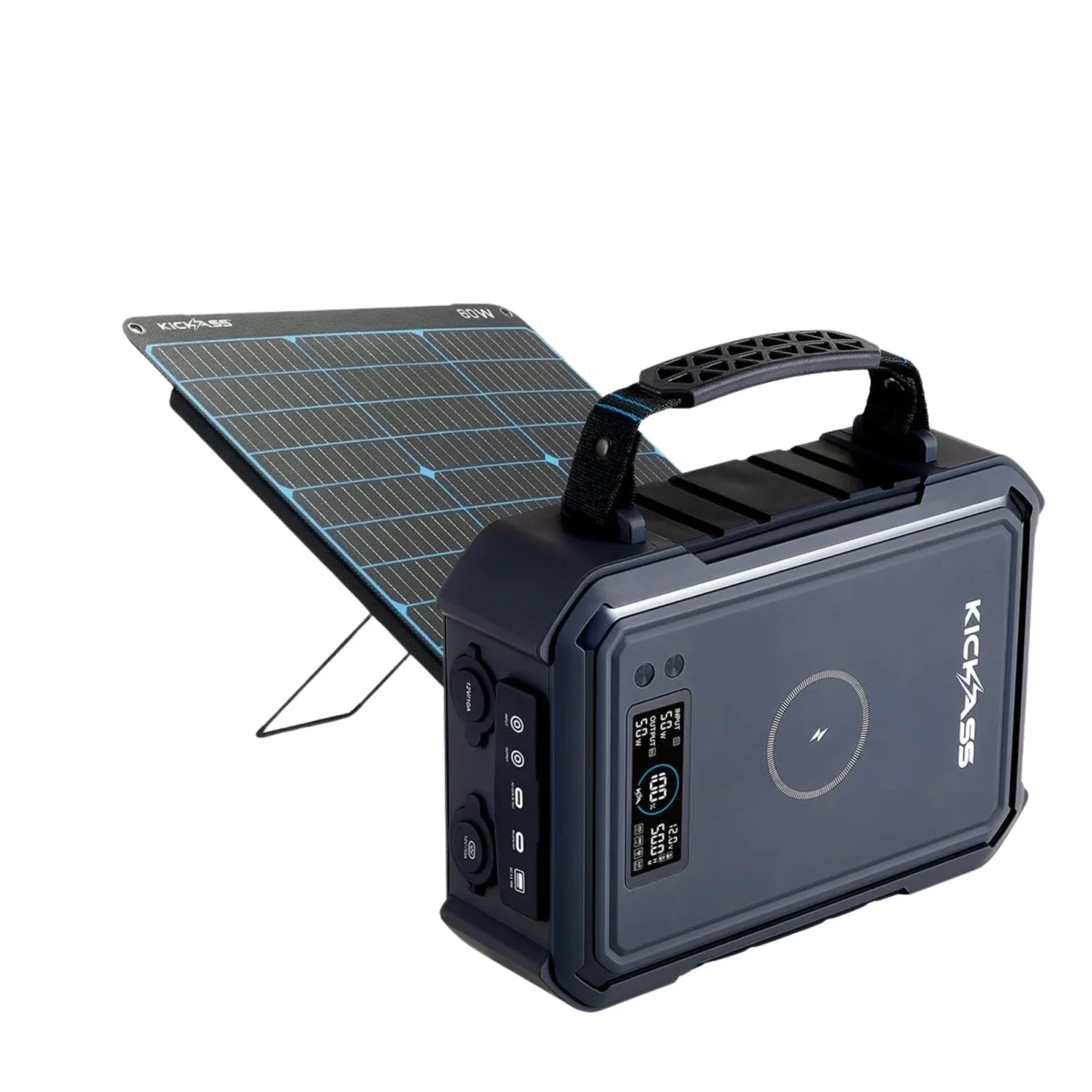 KickAss KickCharge Powerhub 30Ah / 380Wh + 60W Portable Solar Panel Bundle