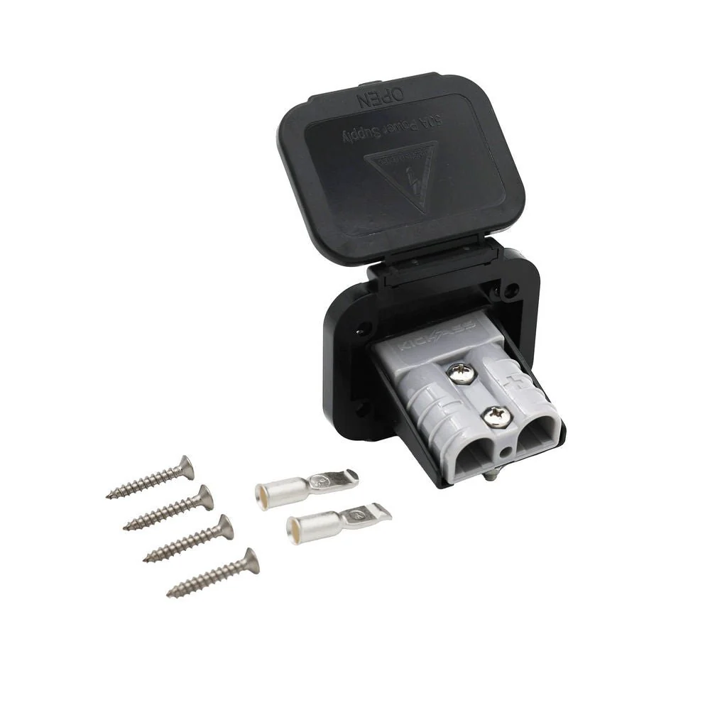 KickAss Panel Mount 50A Anderson Style Connector with Dust Cover - Image 3