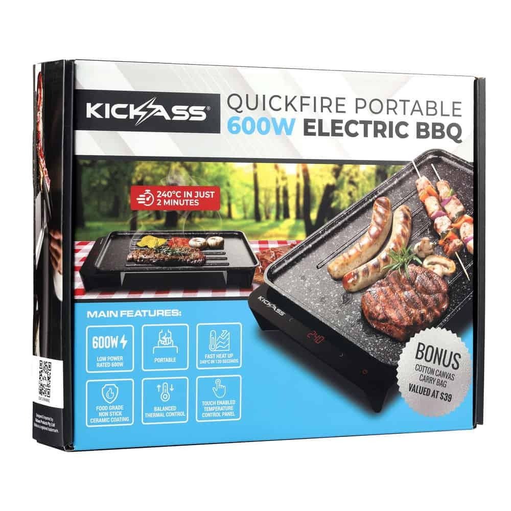KickAss Quickfire Portable 600W Electric BBQ For Camping - Image 4