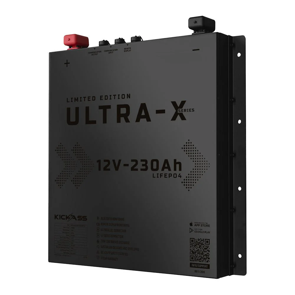 KickAss Ultra-X 230Ah 12V Deep Cycle Lithium Battery - Slimline BLACK EDITION - Image 2
